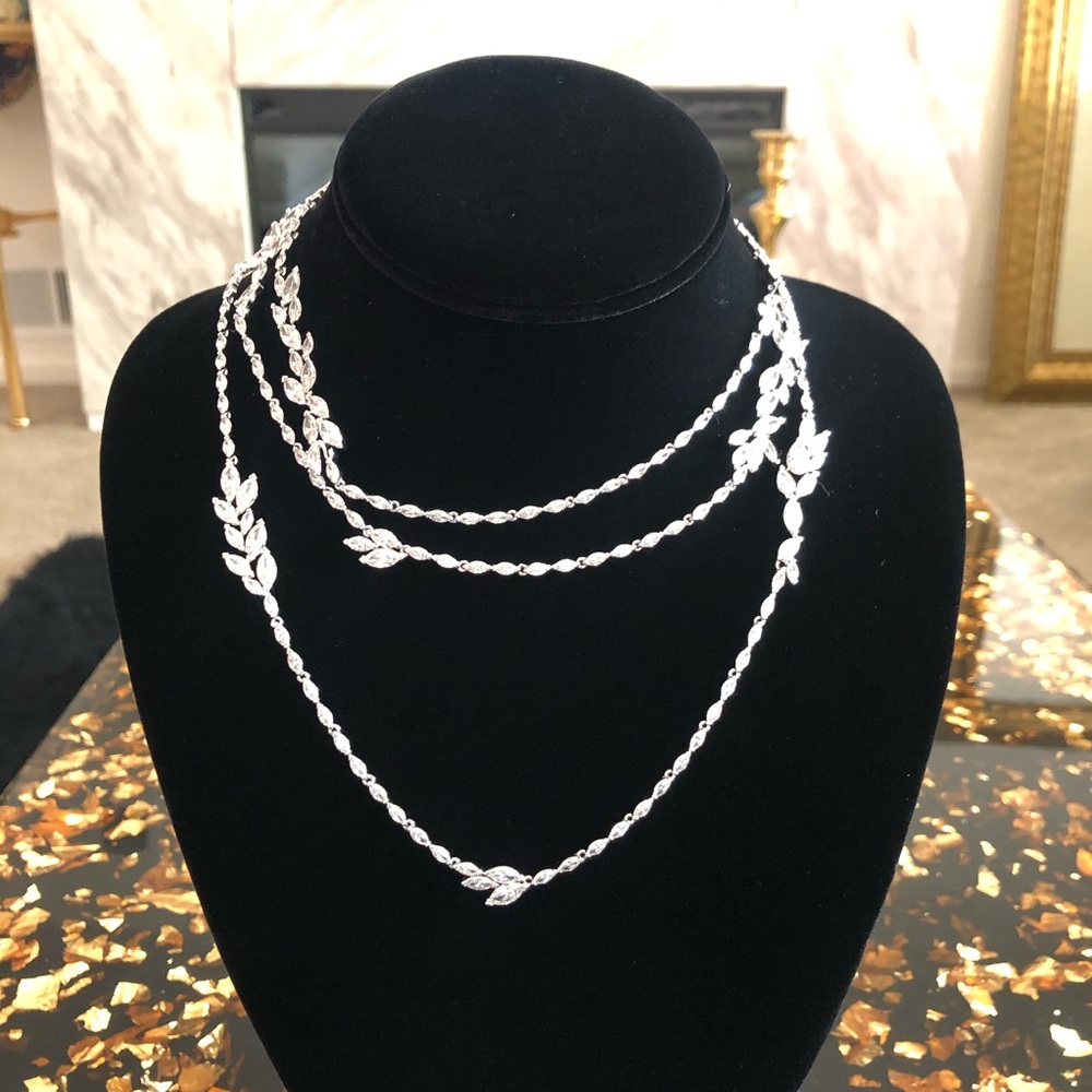 Swarovski Louison rhodium plated necklace